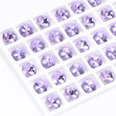 Violet Dome Round Shape High Quality Glass Pointed Back Fancy Rhinestones WholesaleRhinestone